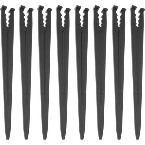 150 pezzi di pali di supporto per irrigazione in plastica, per flusso d'acqua, gocciolatori, accessori di ricambio per giardini, prati, aiuole, 143 cm, nero (1/4)
