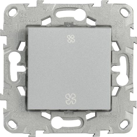 Interrupteur va et vient VMC 10A aluminium - Unica - Schneider