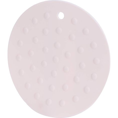 Set de table rond en silicone anti-brûlure pour la cuisine et la maison (poudre d'abricot (1/5)