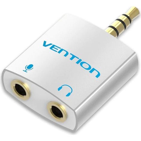 Venzione Adattatore audio BDBW0/ Jack 3,5 maschio - 2x Jack 3,5 femmina/ Bianco