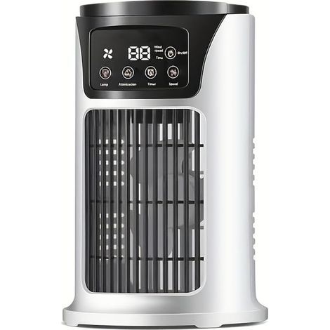 Portable air conditioner, humidifier, cooler, 3-in-1 function, 6 wind speeds, essential for office and home, USB (1/5)