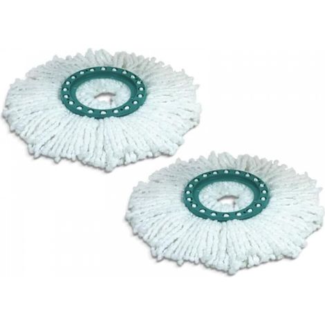 Tête de rechange pour balai à franges torsadé, blanc, 12,9912,993,54 pouces, 2 franges absorbantes de rechange. (1/5)