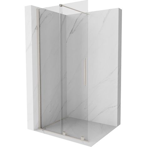 Mexen Velar pannello doccia scorrevole Walk-in 85 x 200 cm, trasparente 8 mm, nichel spazzolato - 871-085-000-03-97 (1/5)