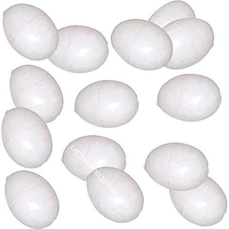 Lot De 5 œufs Factices En Plastique Pour Poules – Encourage La Ponte Et évite Le Picage