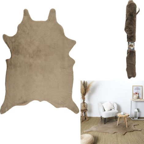 Tapis - HOME DECO FACTORY - Imitation Fourrure - Beige (1/4)