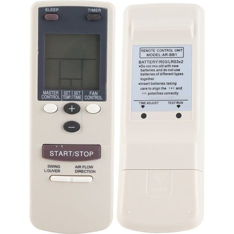 Télécommande compatible AR-BB1, AR-AB10, AR-DB5 – Climatiseur – Remplacement direct – Longue portée – Écran LCD (1/5)