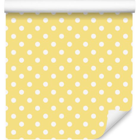 Papier peint à pois crème, formes douces pour salon et chambre 50x1000 cm (1/5)