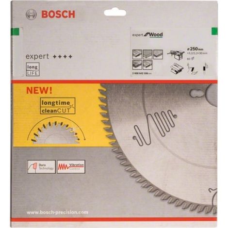 Expert para hoja de sierra circular para madera Ø30mm - 250 x 30 x 3,2 mm, 60 - 2 608 642 506