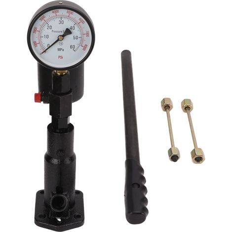 Kit de test d'injecteur diesel 400 bar 8000 PSI, outil professionnel de diagnostic auto avec manomètre double échelle pour tracteurs. (1/5)