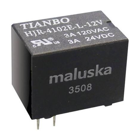 Tianbo Electronics HJR4102E-L-12VDC-S-Z Relais pour circuits imprimés 12 V/DC 5 A 1 inverseur (RT) 1 pc(s) X50103 (1/2)
