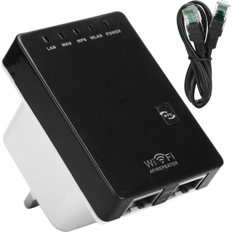 Répéteur WiFi 300Mbps, amplificateur de signal sans fil, routeur réseau unique Boost, prise UK 100-240V, SSID (1/5)