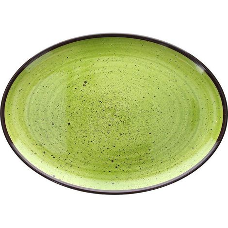 VASSOIO OVALE CM.48X34 SHOW PLATE VERDE TOGNANA