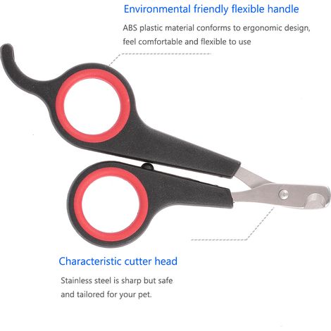 Coupe-ongles professionnel pour chiens et chats avec ciseaux de toilettage et lime à ongles (kit 3 pièces). (1/5)
