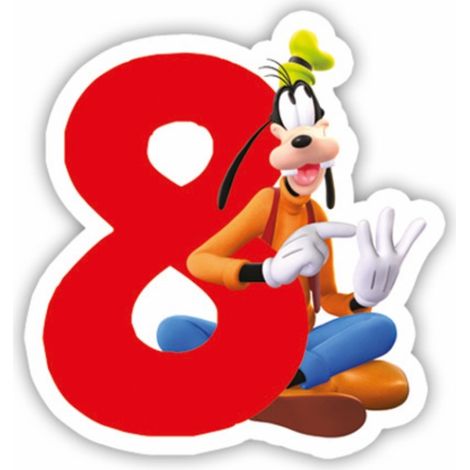 Zahlenkerze 8 „Mickey Mouse 1 Stück“.