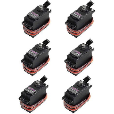 MG996R Digital-Getriebeservomotor, 6er-Set, Metall mit Schwenkarm, kompatibel mit Arduino. (1/5)