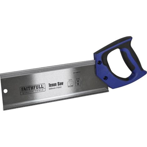 Faithfull Tenon Hardpoint Handsaw 300mm (12-inch) with 11 TPI for Precise Woodworking (1/2)