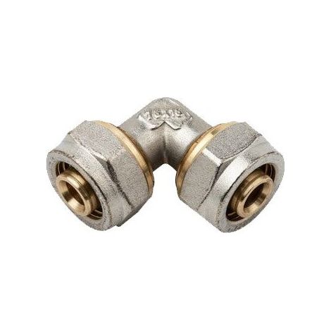 Coude pour tube de compression multicouche 25 mm, sans machine à sertir, gris (1/5)