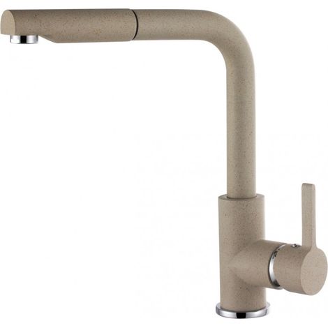 Elleci Miscelatore Monocomando Cucina con Doccetta Estraibile Ebro MGKC0251 Granitek Avena (1/3)