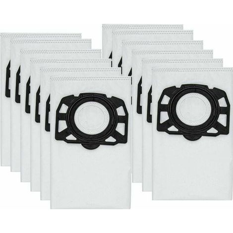 Sac Filtrant Pour Aspirateur - Compatible Avec Karcher WD4 WD5 WD6 MV4 MV5 MV6 - Référence 28630060 - Lot De 12 Pièces (1/5)