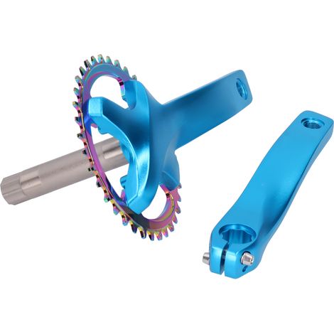 ZK-22 Kurbelgarnitur aus Aluminiumlegierung für Fahrräder, Singlespeed, 36 Zähne, Zubehör für BikeBlue (1/5)