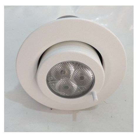 Spot encastré LED 3.6W orientable blanc Ø 120mm blanc chaud 3000K 270lm faisceau 45° IP20 SPRINT MINI SIDE LIGHTING 67915-LBC-45