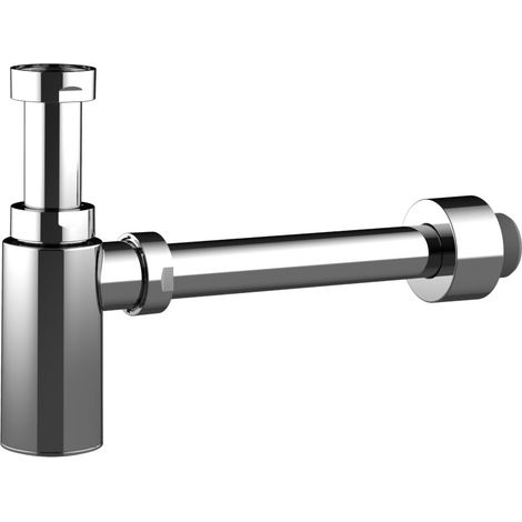 Waschtisch-Halbsiphon, Dekor, Chrom glänzend, G 1 1/4"x32
