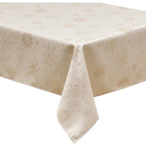 Nappe de Fêtes Jacquard nuance Doré 140 x 360 cm - Feeric Christmas (1/3)
