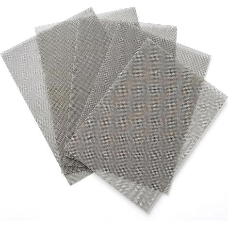 Lot de 5 grilles métalliques à mailles fines - 20 mailles - En acier inoxydable - Pour souris - Grille d'aération - 30 x 21 cm (1/5)
