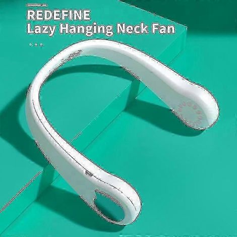 Mini-USB-wiederaufladbarer Nackenventilator mit 1800 mAh, leise und kompakt, für den Sommer, tragbare Kühlung, für unterwegs. (1/2)