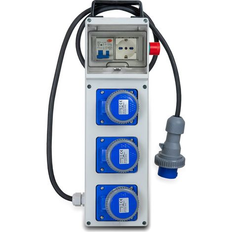 Quadro ASC 3 prese P40+emergenza 2P+T 230V 16A IP67 Master 24ASC1030-PE