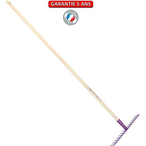 OUTILS PERRIN Râteau soudé 14 dents droites manche 150cm - Framboisine (1/2)