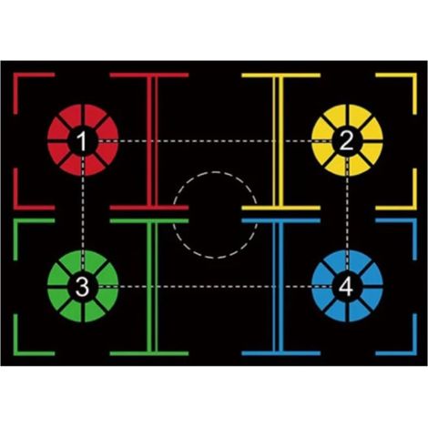 Tapis d'entraînement de basket-ball épais, doux, silencieux, insonorisant, pour le sport d'intérieur pour enfants, à la maison, durable, en polyester (1/5)