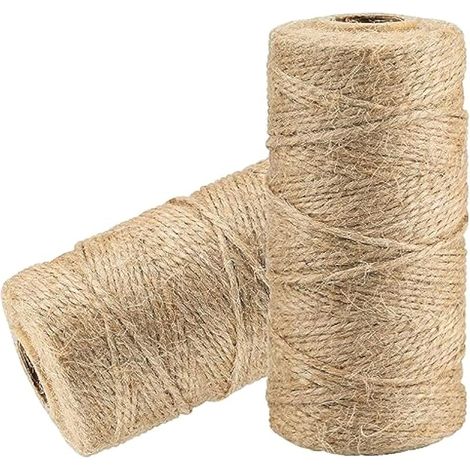 656 Ficelle de jute naturelle de 1,5 mm pour emballage cadeau et bricolage (1/5)
