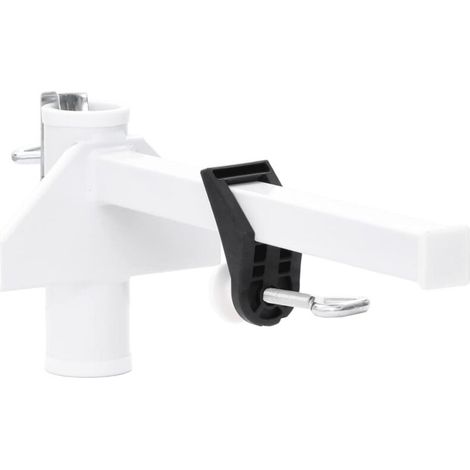 vidaXL Pince à parasol pour balcon blanc 38 mm acier-x (1/5)