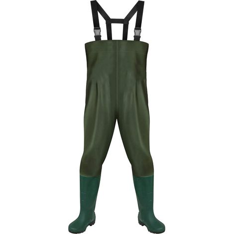 TolleTour Waders pantalons de pêche imperméables pantalons d'étang pêcheur bottes de pêche taille XL 44/45 (1/5)