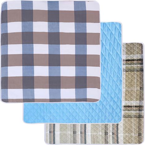 Washable Incontinence Pads 50 x 70 cm, Pack of 3, Waterproof, Highly Absorbent, Reusable for Bed, Sofa, Elderly and Pet Care (1/5)