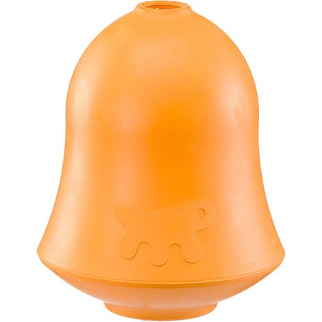 Jouet pour chien Crazy Bell. Crazy Bell, petite taille, en caoutchouc naturel résistant. Goût poulet. Peut être rempli de friandises, de croquettes ou autres en-cas. Disponible en plusieurs modèles. (1/5)