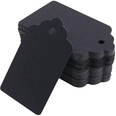Etiquettes Accrochables En Papier Kraft - Sans Impression - Trou Prépercé - Pour Cadeaux Mariage Noël Saint-Valentin - Lot De 100