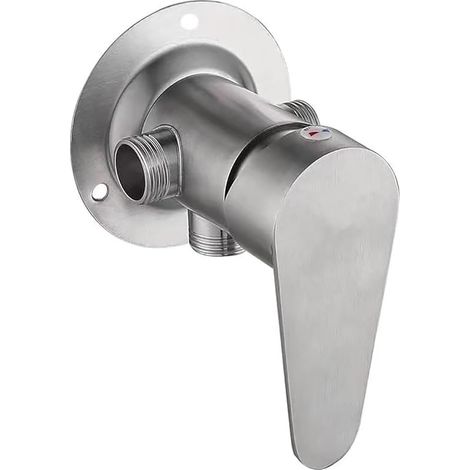 Mitigeur de douche en acier inoxydable pour salle de bain - Interrupteur de commande - Robinet mural - Robinets de baignoire pour eau froide et chaude (1/5)