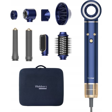 Secador de pelo 8 en 1 WEBBER HD4 1300W con IONIZACIÓN y regulación de 8 vías (1/5)