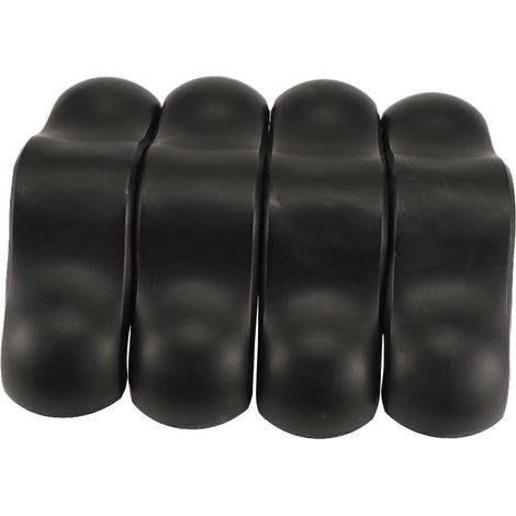 Tapis de sol rembourrés pour vélo d'intérieur, réduction du bruit et adhérence optimale pour le tennis sur sol, compatibles avec Wahoo (lot de 4, sans balle). (1/5)