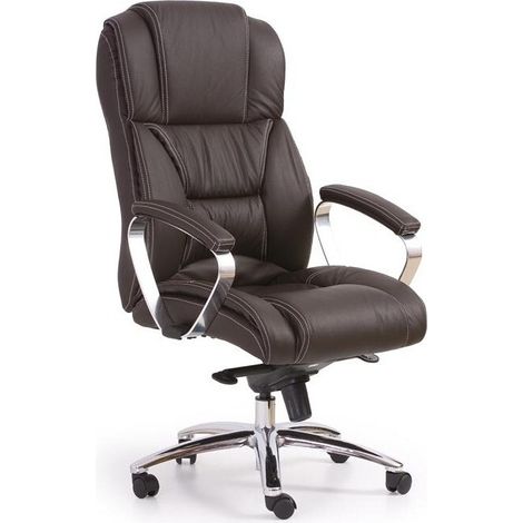 Silla de oficina Houston 595, Marrón oscuro, 118x68x74cm, Con reposabrazos, Con ruedas, Mecanismo de la silla: Varios bloques (1/3)