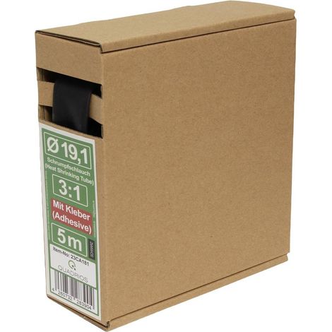 Quadrios 23CA181 Termoretraibile con colla Nero 19.1 mm Restringimento:3:1 5 m (1/5)