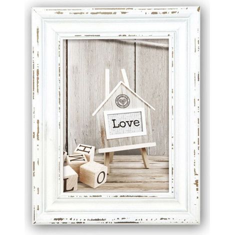 Zep SY968W Cadre Photo Bois 15x20 cm Rivoli Blanc, Beige, 15 cm x 20 cm (1/5)