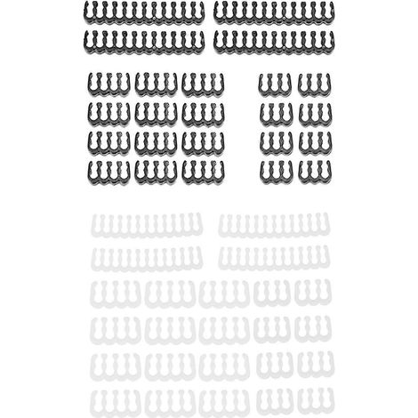 48 PC-Kabelkämme, kompatibel mit 24-, 8- und 6-Pin-Motherboards. Ummantelt bis 3,4 mm, schwarz und weiß. (1/5)