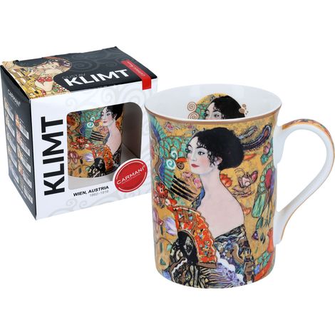Taza de porcelana Gustav Klimt Mujer con abanico Clásico NUEVO (1/3)