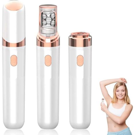 Epilatore per il viso 2 in 1 ricaricabile tramite USB, indolore e con luce LED. (1/5)