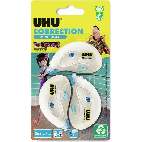 UHU Roller Mini film/bande correcteur 6 m Multicolore 3 pièce(s) (1/4)