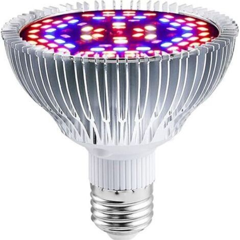 Lampe de Croissance LED à Spectre Complet 50W, pour Plantes D'intérieur Légumes et Feurs, E27 Ampoule LED pour Serre Hydroponique, Durable et Haute Efficacité (1/4)