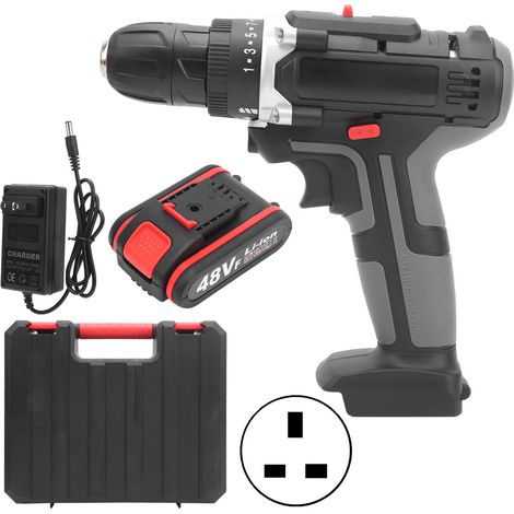 Lot multifonctionnel de tournevis électriques 2 vitesses, perceuse domestique AC100-240V avec fiche UK (1/5)